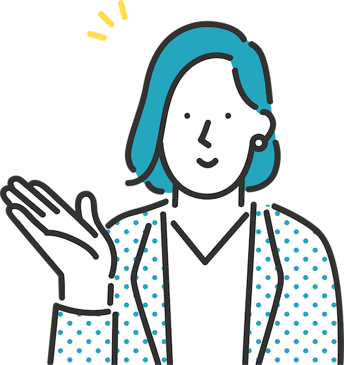 女性が手をイラスト
