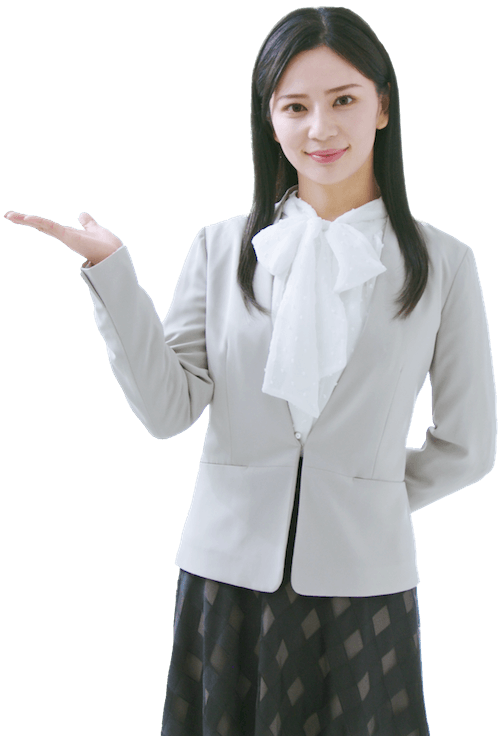 物件写真に手を伸ばす女性の写真
